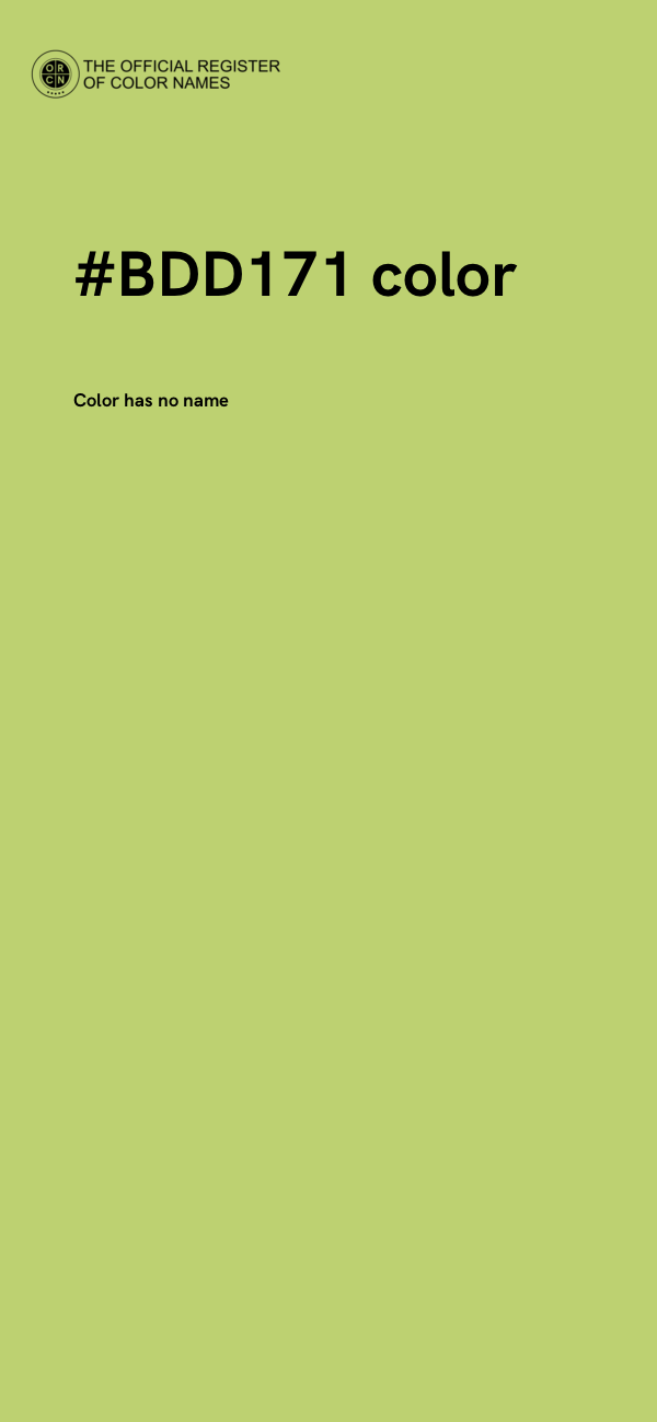 #BDD171 color image