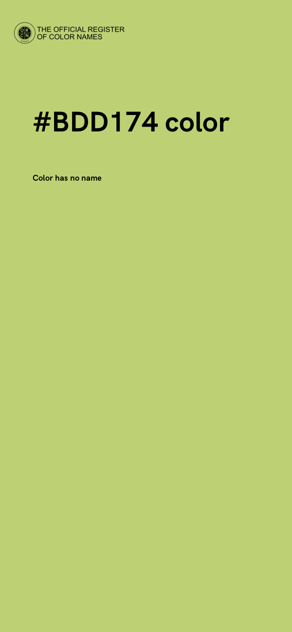 #BDD174 color image