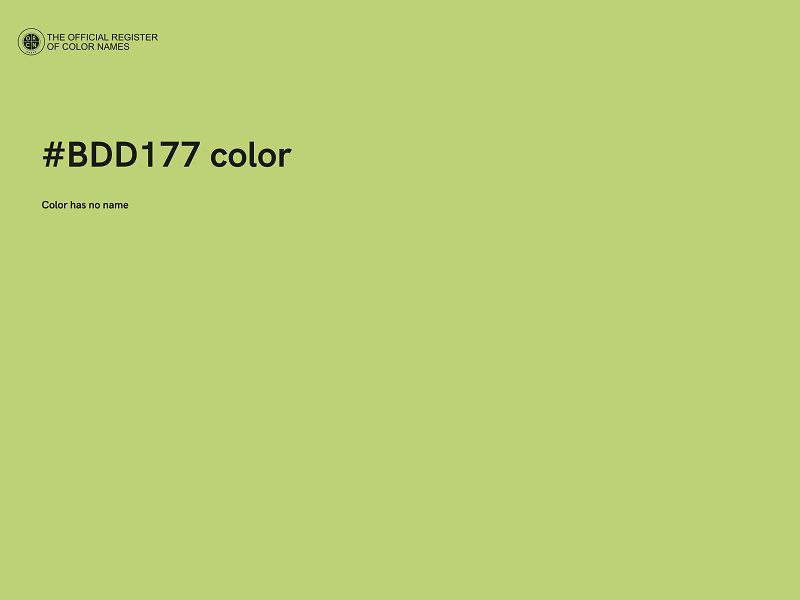 #BDD177 color image