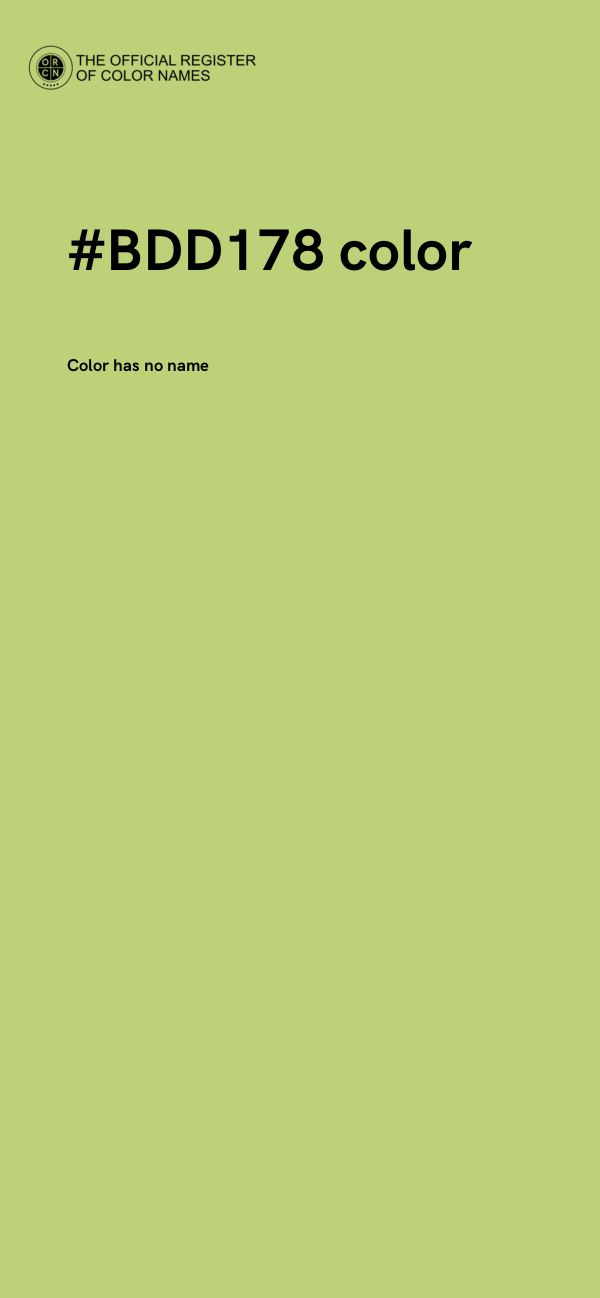#BDD178 color image