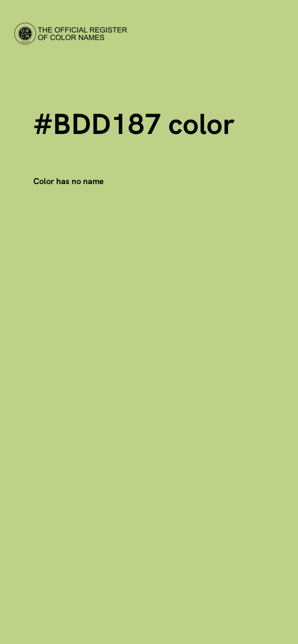 #BDD187 color image