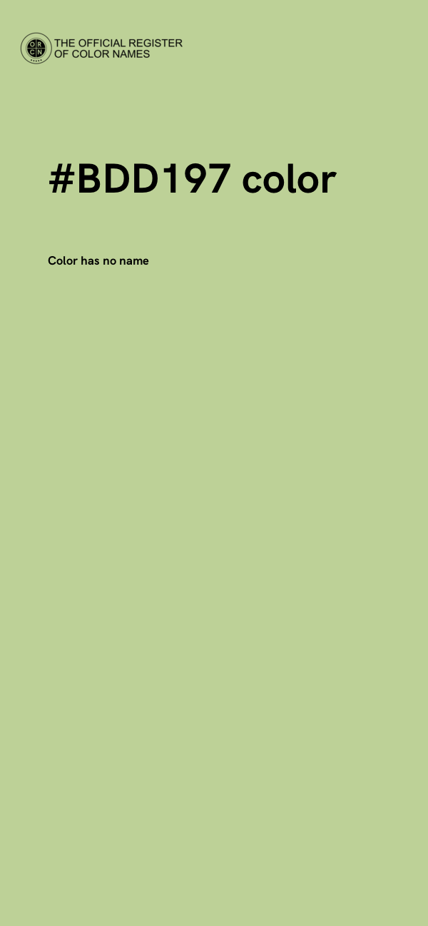 #BDD197 color image