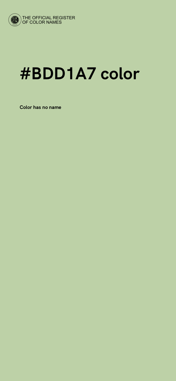 #BDD1A7 color image