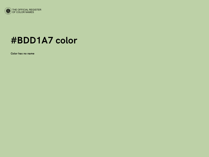 #BDD1A7 color image