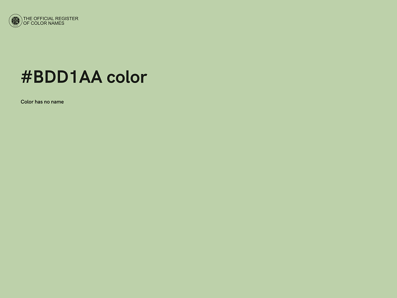 #BDD1AA color image