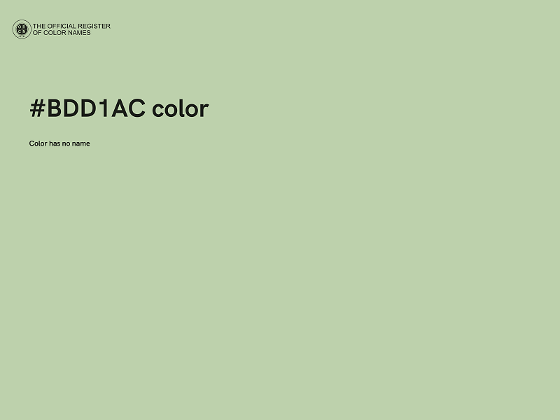 #BDD1AC color image