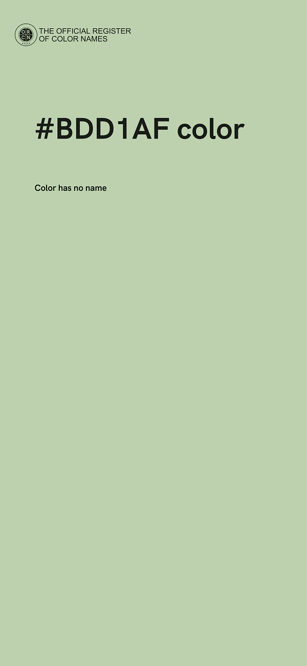 #BDD1AF color image