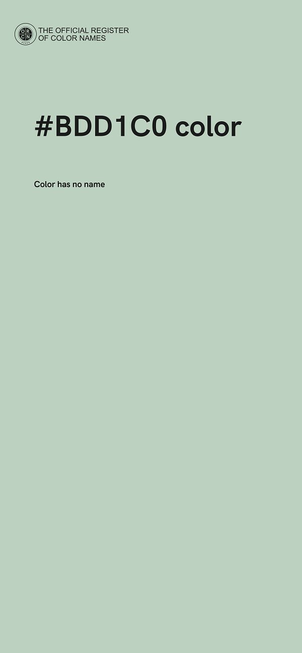 #BDD1C0 color image