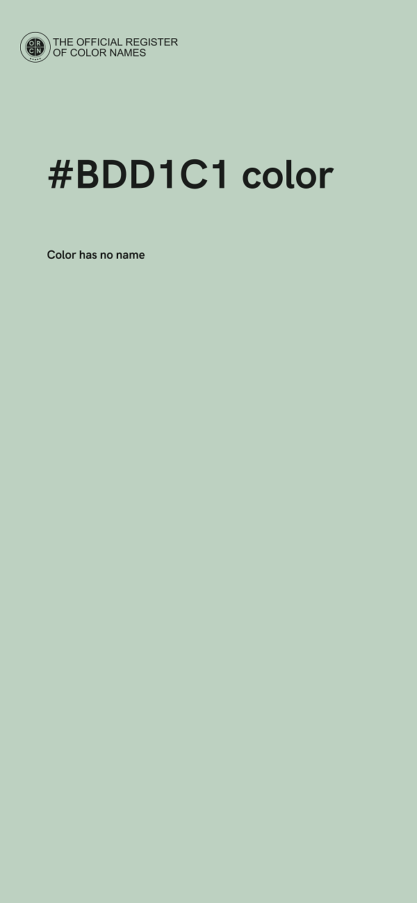 #BDD1C1 color image