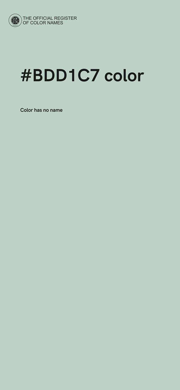 #BDD1C7 color image