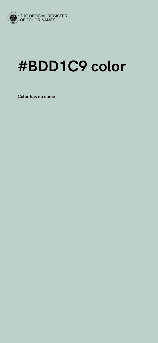 #BDD1C9 color image