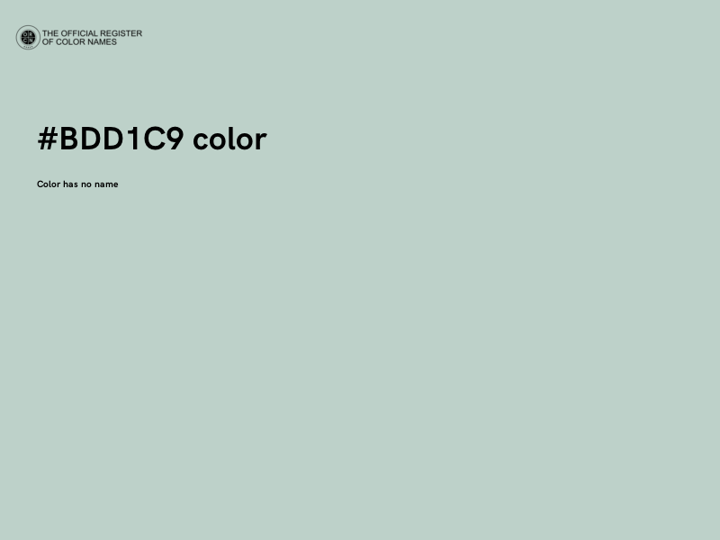 #BDD1C9 color image