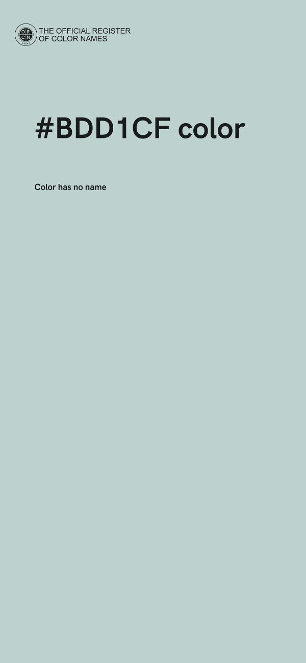 #BDD1CF color image