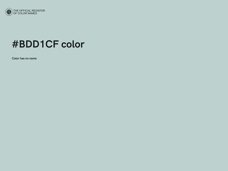 #BDD1CF color image