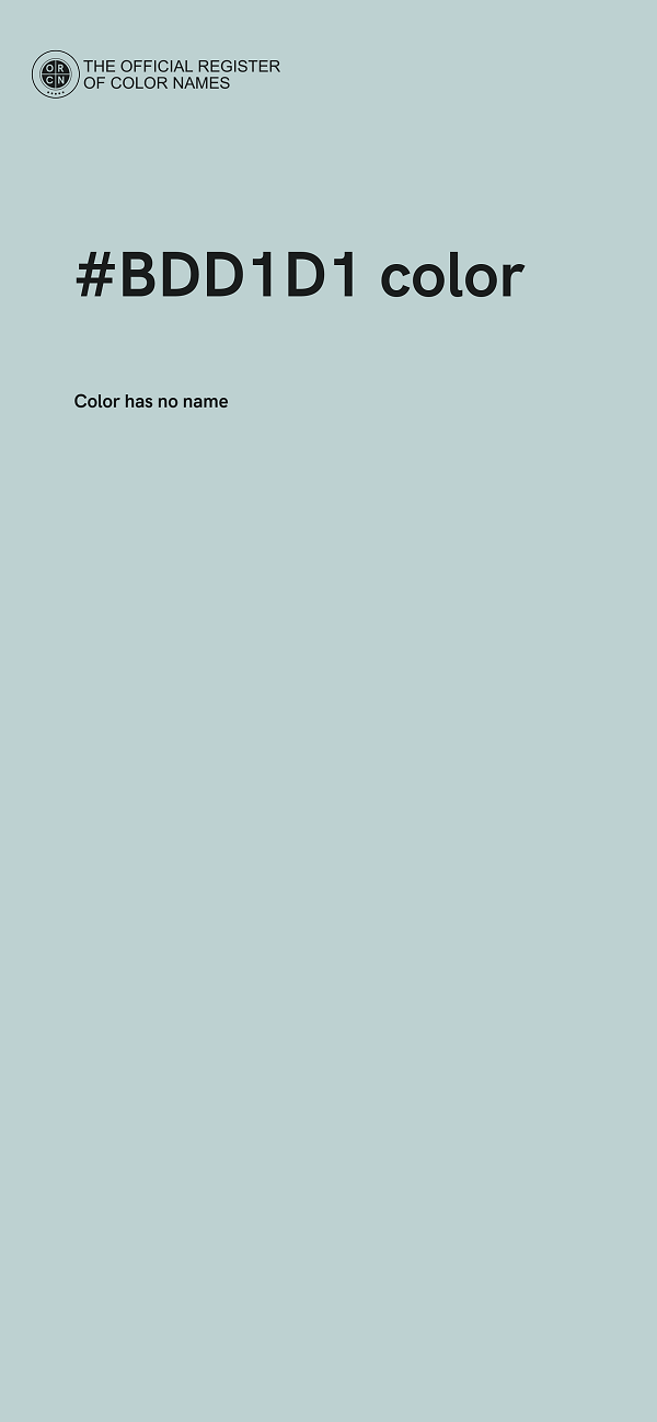 #BDD1D1 color image