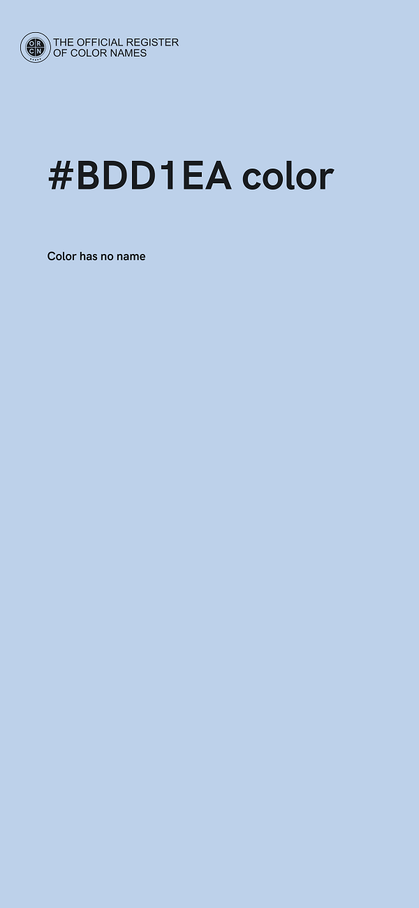 #BDD1EA color image