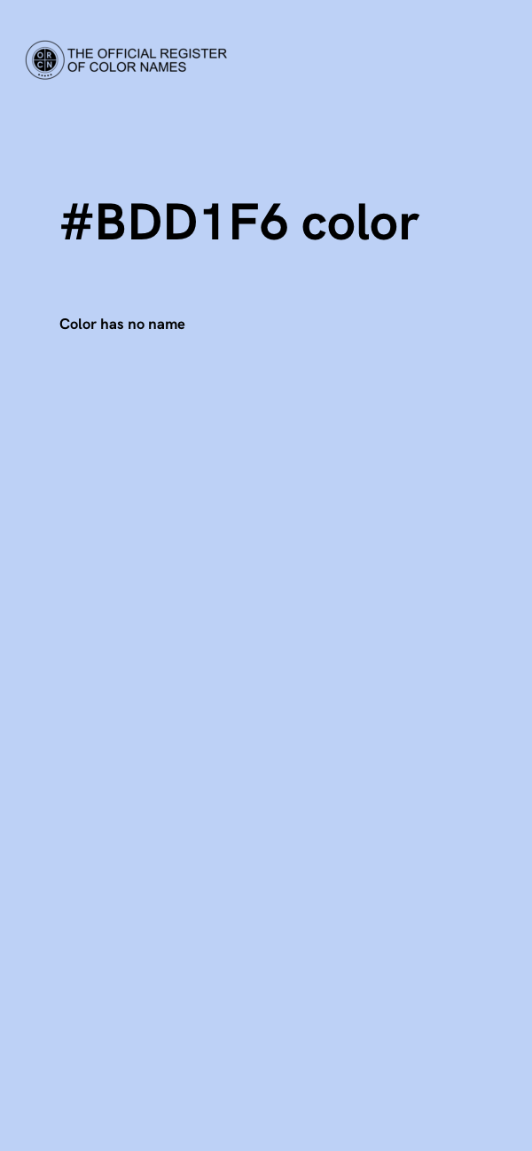 #BDD1F6 color image