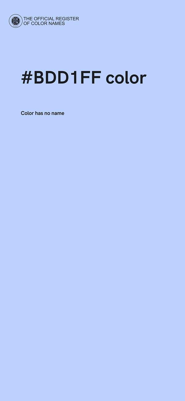 #BDD1FF color image