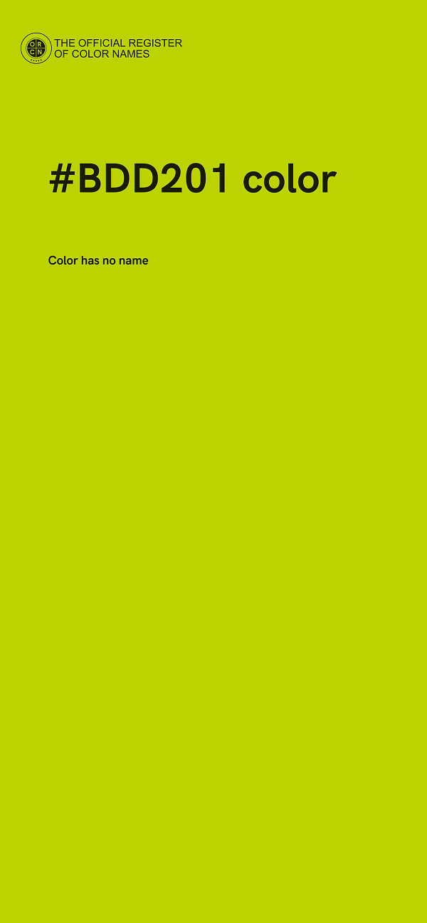 #BDD201 color image