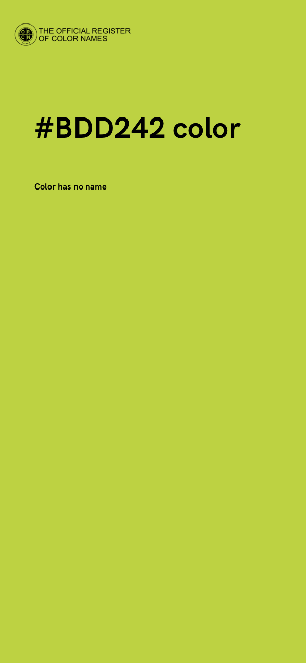 #BDD242 color image