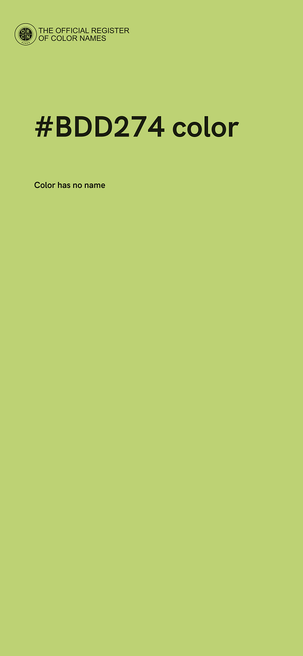 #BDD274 color image