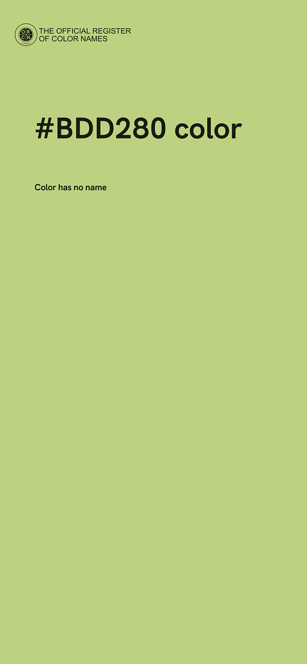 #BDD280 color image