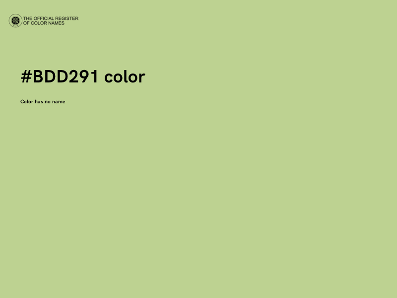 #BDD291 color image