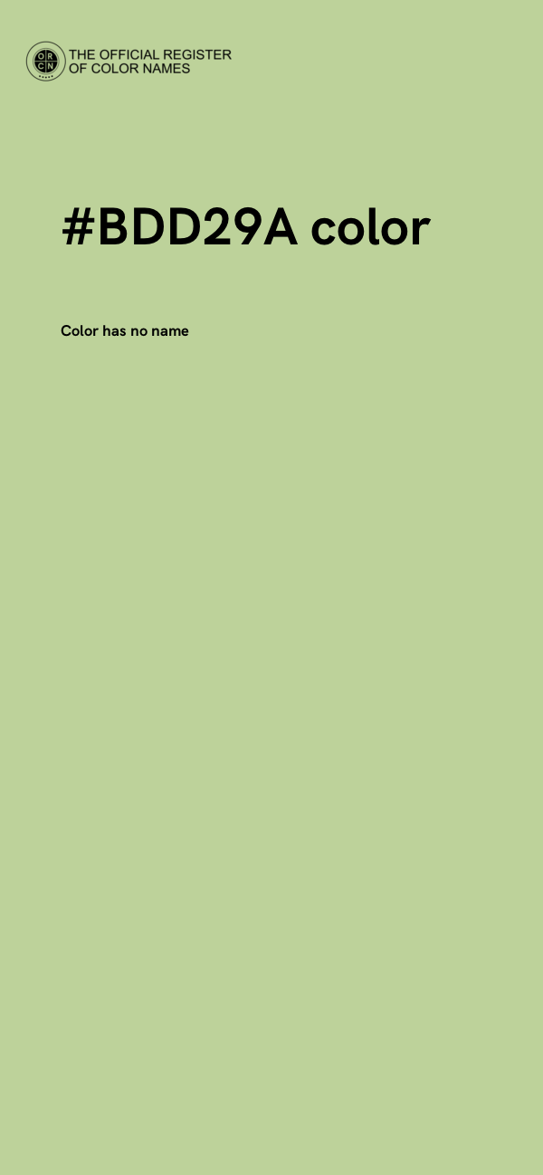 #BDD29A color image