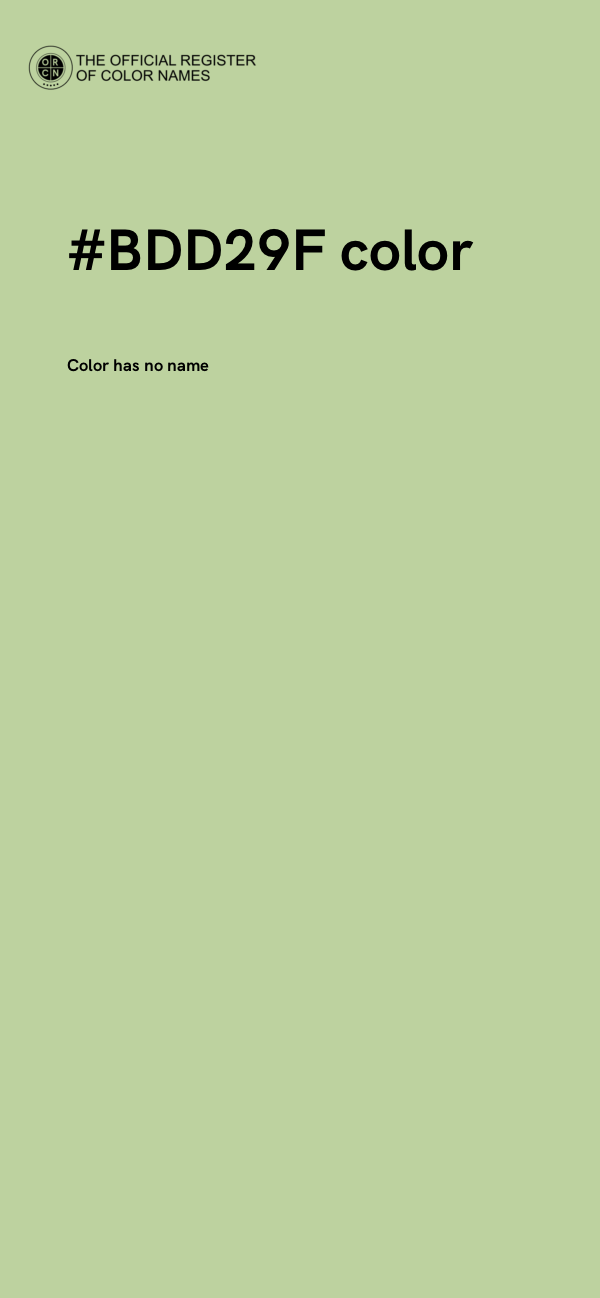 #BDD29F color image