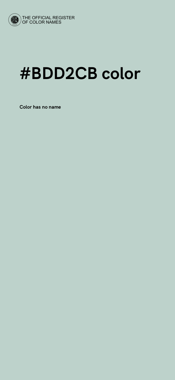 #BDD2CB color image