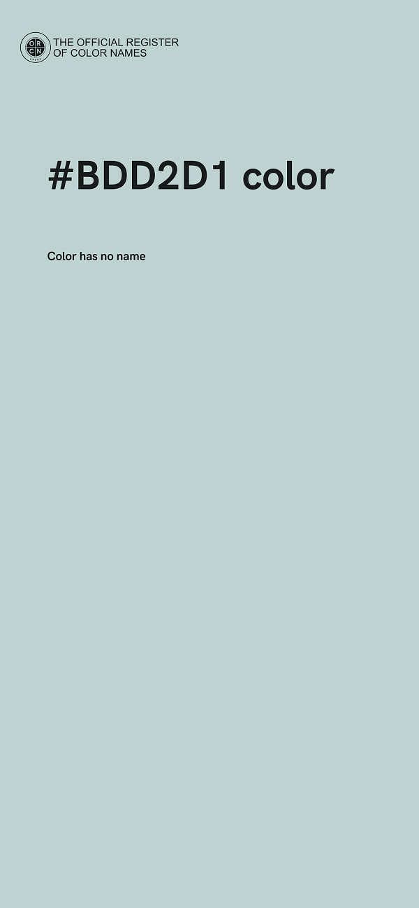 #BDD2D1 color image
