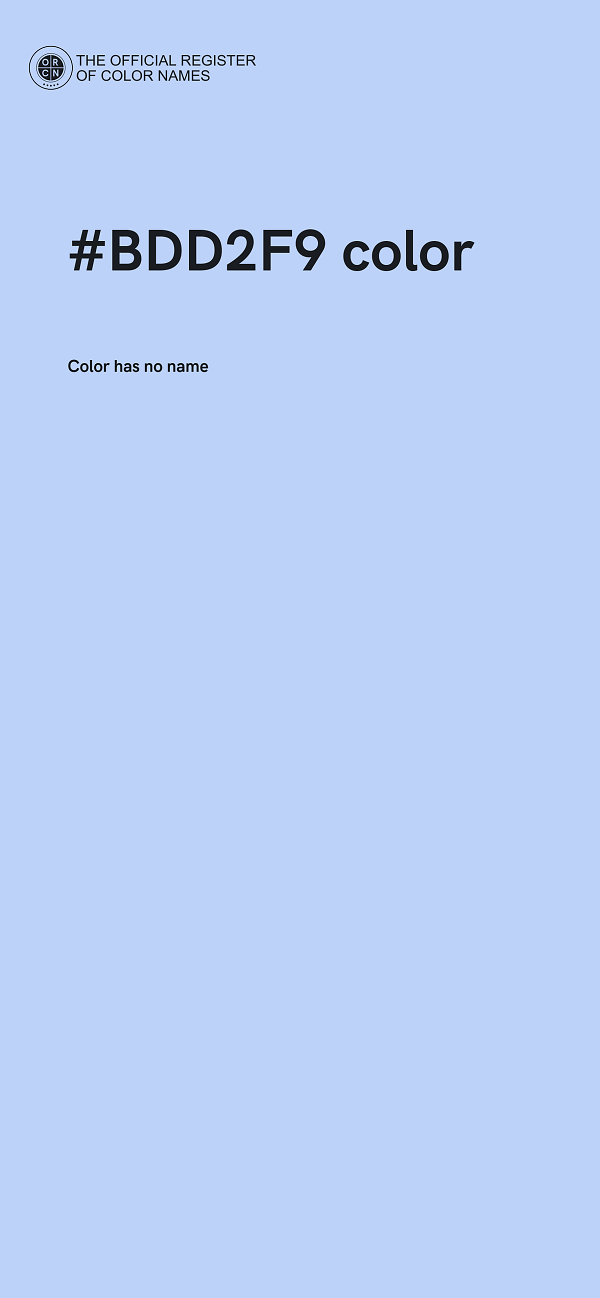 #BDD2F9 color image
