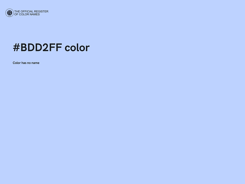 #BDD2FF color image