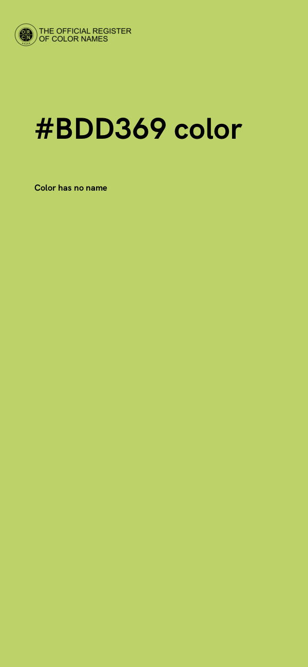 #BDD369 color image
