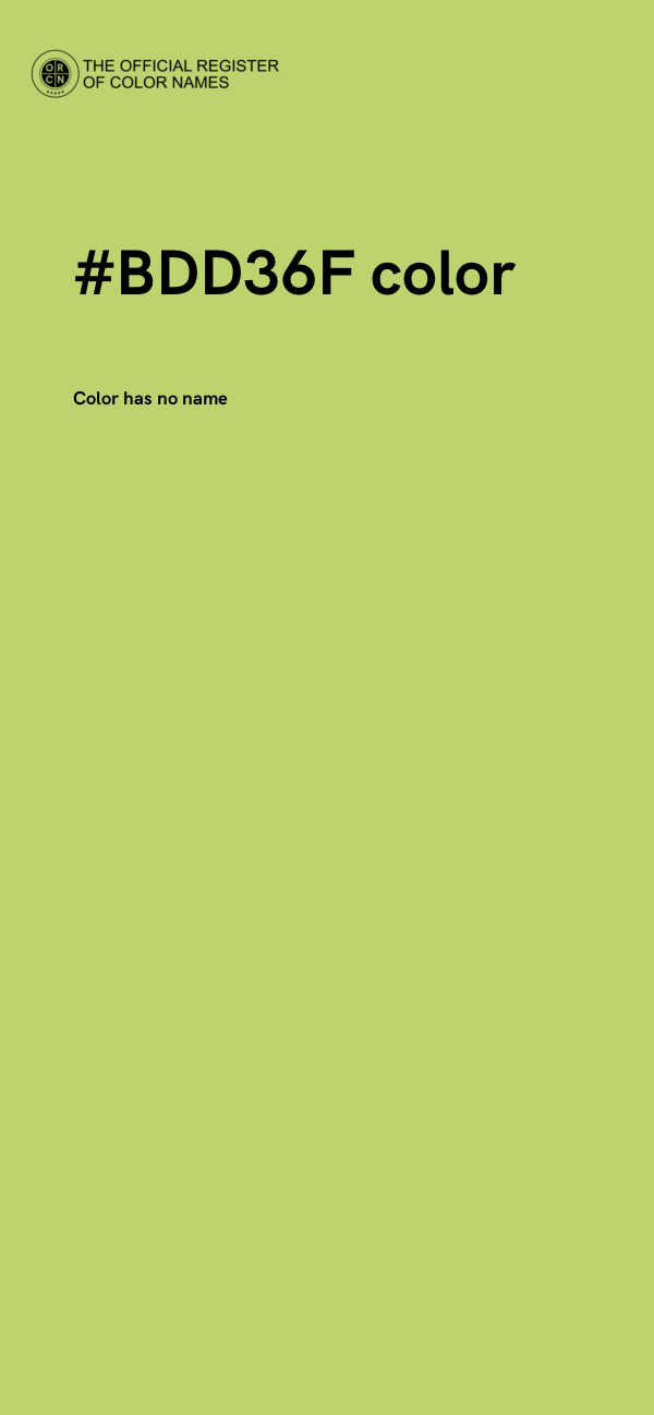#BDD36F color image