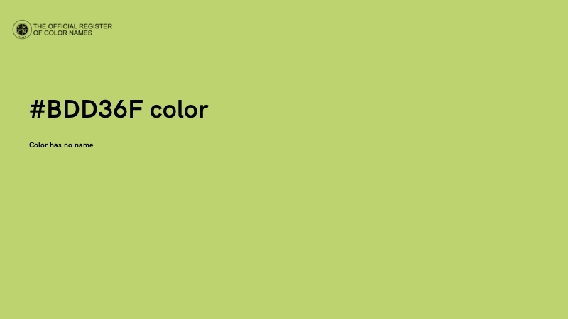 #BDD36F color image