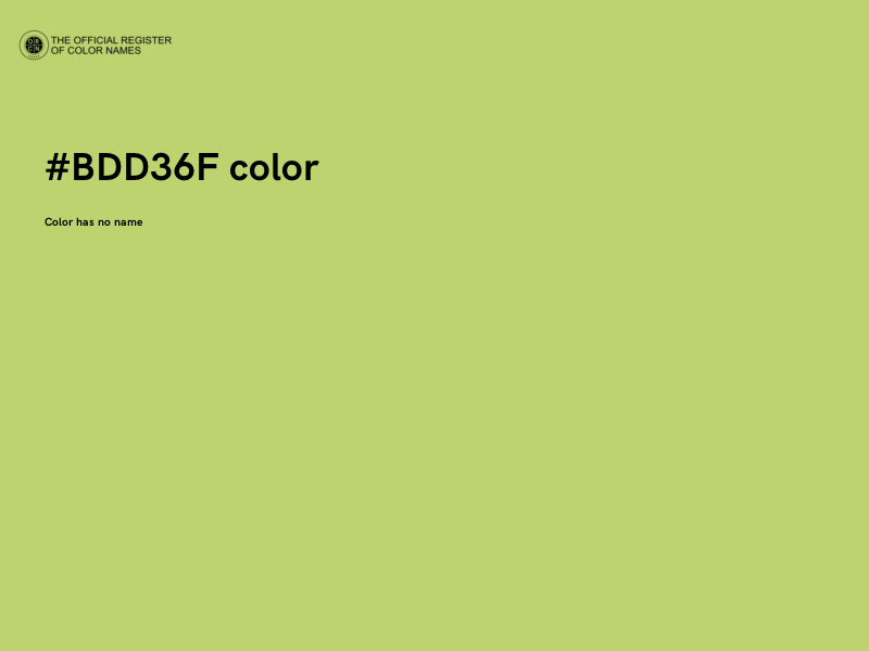 #BDD36F color image