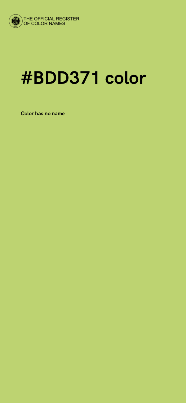 #BDD371 color image