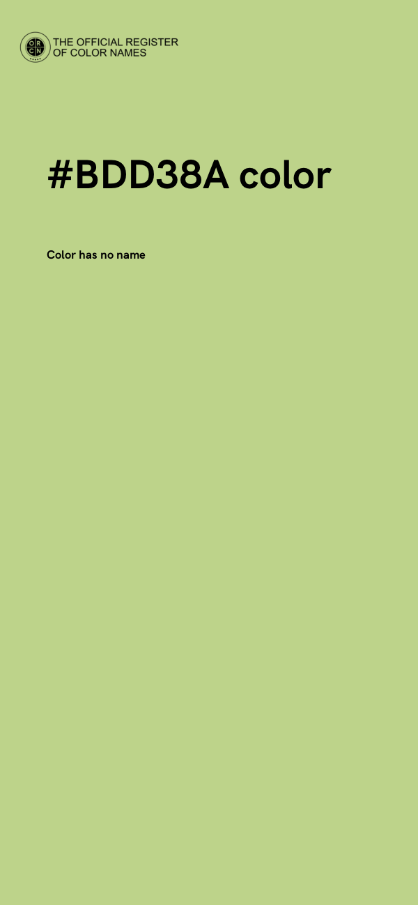 #BDD38A color image