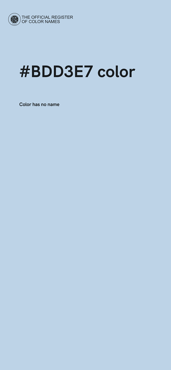 #BDD3E7 color image