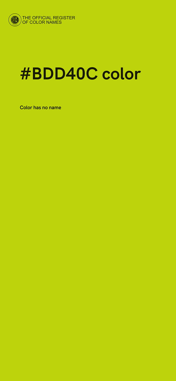 #BDD40C color image