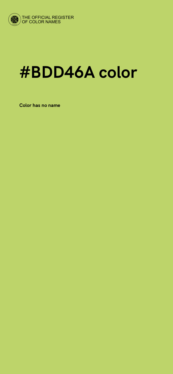 #BDD46A color image