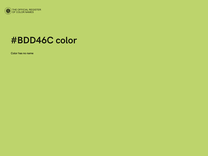 #BDD46C color image