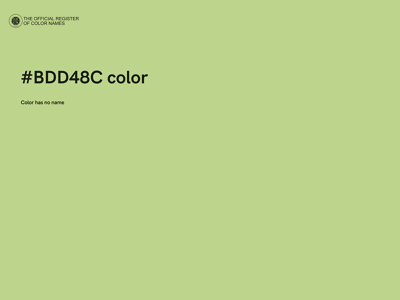 #BDD48C color image