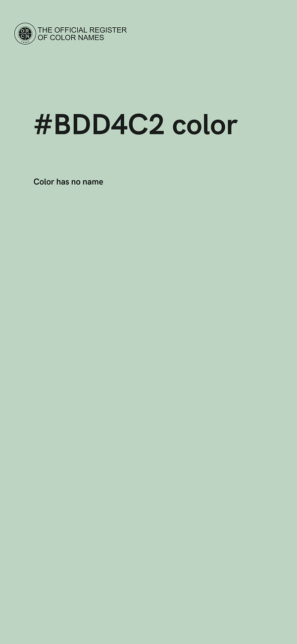 #BDD4C2 color image