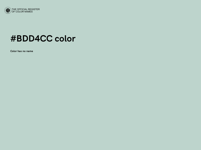 #BDD4CC color image