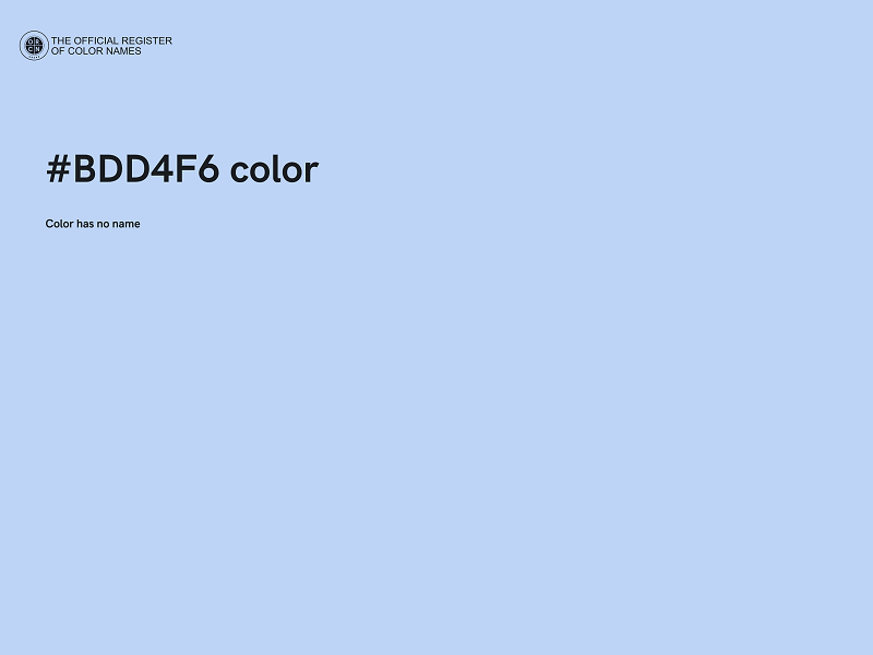 #BDD4F6 color image