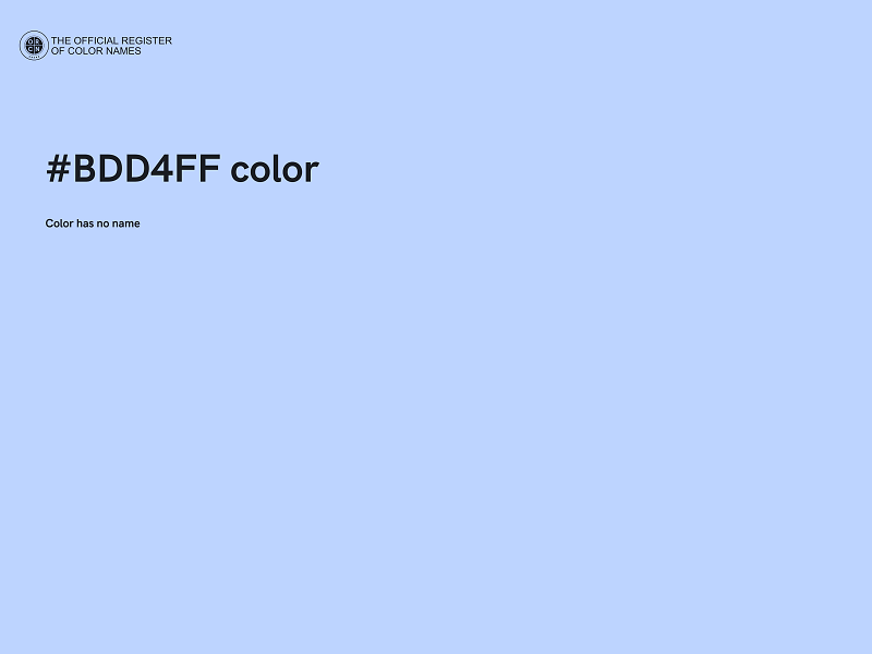 #BDD4FF color image