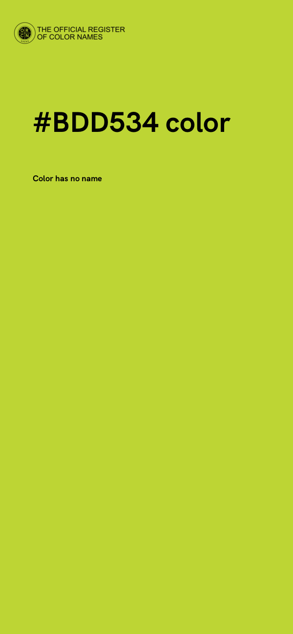 #BDD534 color image