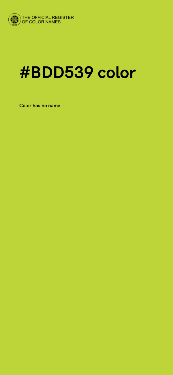 #BDD539 color image